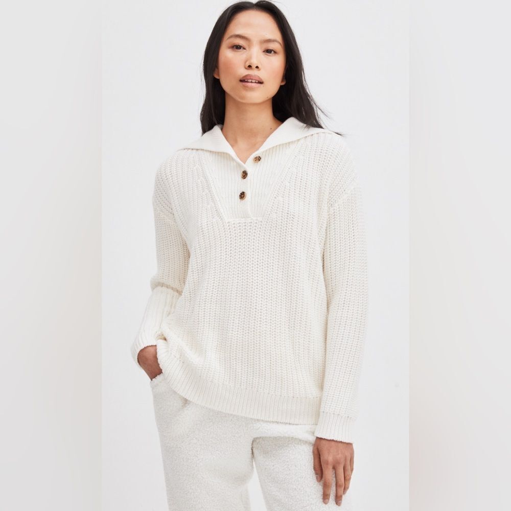 Haven Well Within Cream V-Neck Sweater